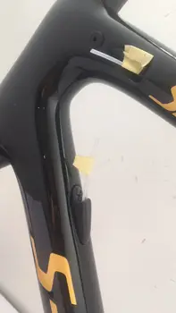 Легкая карбоновая велосипедная рама UD, глянцевая велосипедная карбоновая рама, гоночная рама из карбона с золотыми логотипами bb30