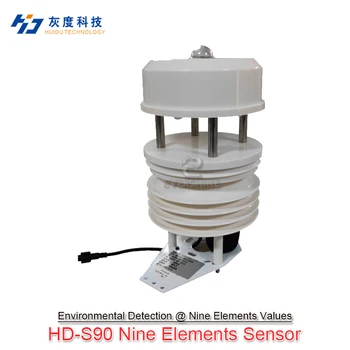 Датчик HD-S90 RS485 с девятью элементами, используемый для обнаружения окружающей среды, поддерживает сбор шума PM2,5 PM10 Температуры и влажности