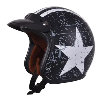 Одобренный ЕЭК шлем для скутера, мотоцикла, винтажного гоночного Каско, Мото, с открытым лицом, с двойными линзами, шлем для грязевого велосипеда, Легкий Cascos
