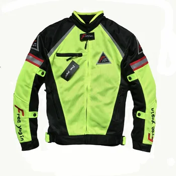 Весенне-летняя Одежда для езды на мотоцикле, защита от падения, одежда для мотоциклиста, Мотоциклетная куртка, Дышащая Тонкая зеленая куртка