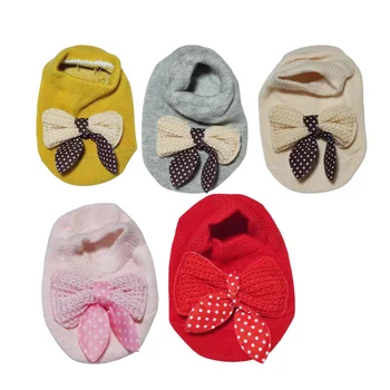 4 пары/лот, новые детские носки с противоскользящим бантом для милых девочек, носки для маленьких ножек