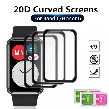Защитное мягкое стекло для Huawei Watch Fit Smartwatch Полноэкранная защитная пленка для Huawei Band 6 7 Honor Band 6, накладной ремешок