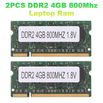 2ШТ DDR2 4 ГБ 800 МГц оперативная память ноутбука PC2 6400 2RX8 200 контактов SODIMM для памяти ноутбука AMD